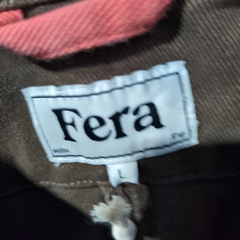 FERA LOW COLLAR JACKET – BROWN, SIZE L
