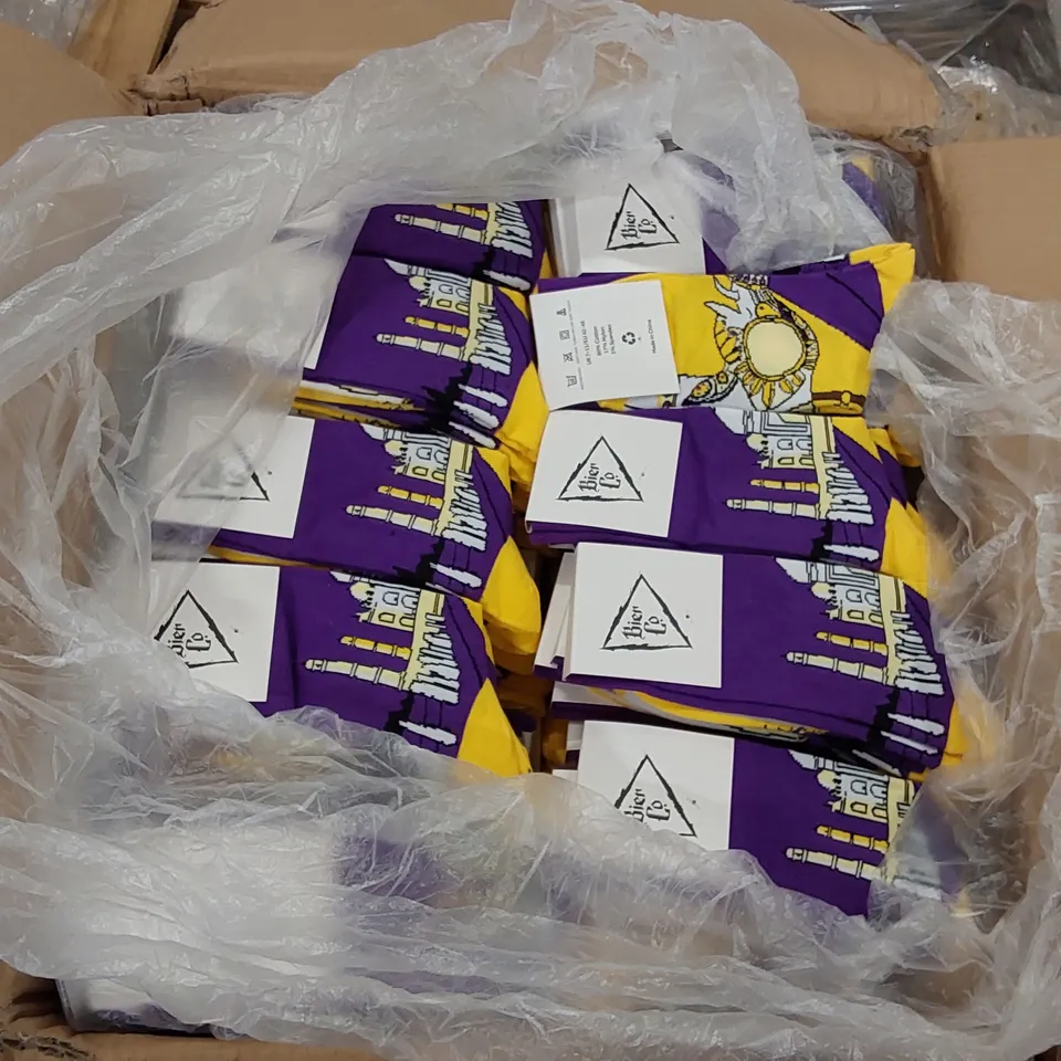 BOX OF BRAND NEW BIER CO 'BAU INDIA' SOCKS // APPROXIMATELY 360 PAIRS (1 BOX)