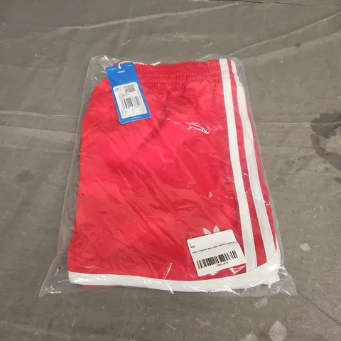 ADIDAS ORIGINALS 3 STRIPE SPRINTER SHORTS IN RED SIZE S