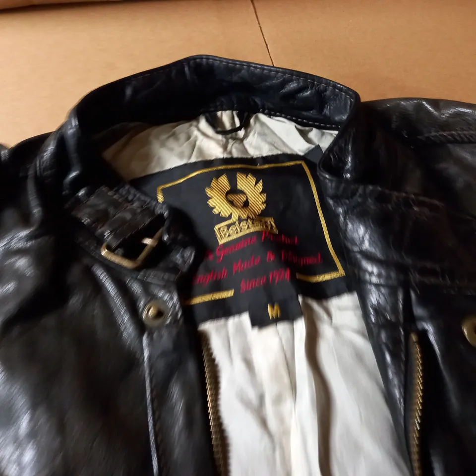 BELSTAFF BROWN LEATHER JACKET - M