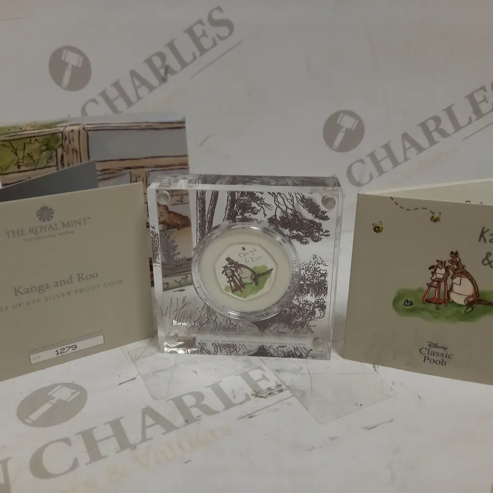 THE ROYAL MINT KANGA & ROO 2022 UK 50P SILVER PROOF COIN