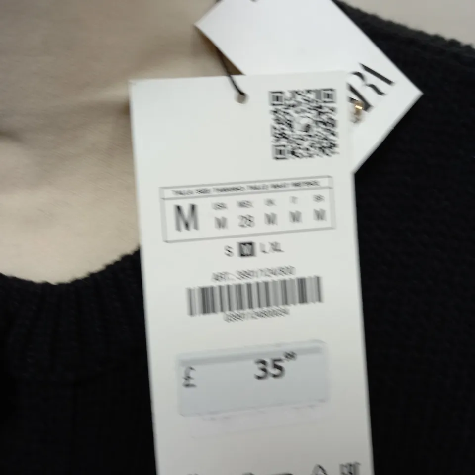 ZARA BLACK BUTTON THROUGH CARDIGAN - M