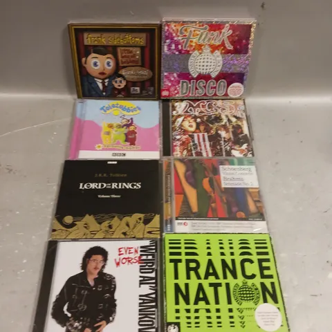 APPROXIMATELY 10 ASSORTED CD ALBUMS TO INCLUDE LORD OF THE RINGS, TRANCE NATION, WEIRD AL YANKOVIC ETC