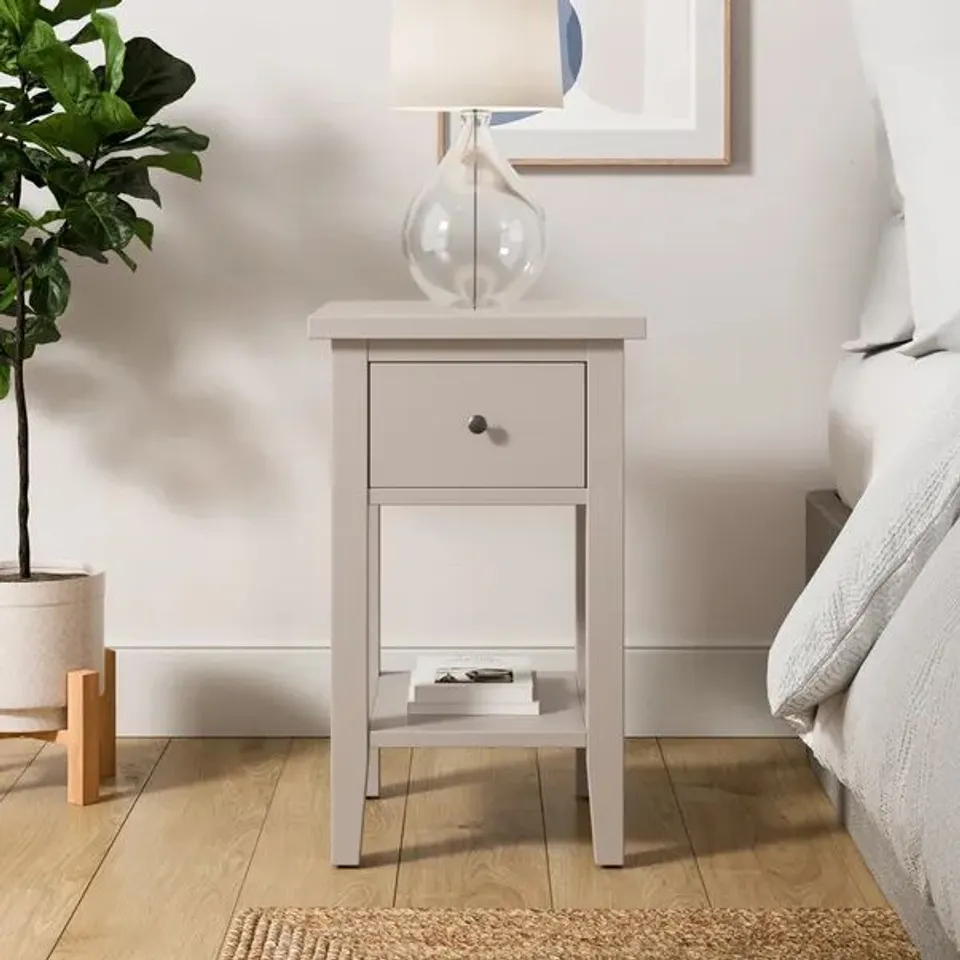 BOXED LYNTON COMPACT BEDSIDE TABLE - NATURAL  (1 BOX)