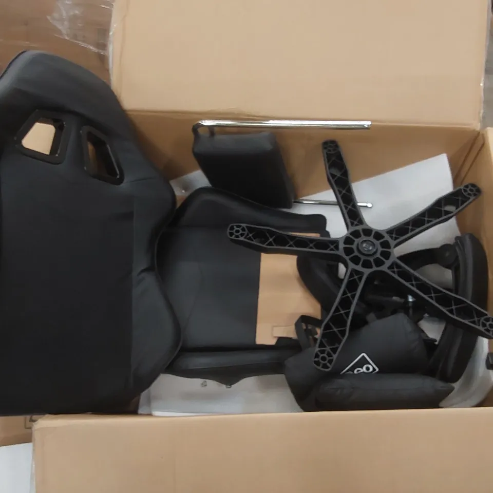 BOXED NEO FAUX LEATHER GAMING CHAIR