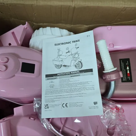 HTI ELECTRONIC TRIKE – PINK RIDE-ON TOY FOR 2+ (WITH INSTRUCTION MANUAL)