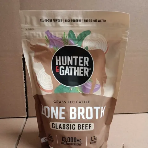 HUNTER & GATHER BONE BROTH POWDER – GRASS-FED BEEF, CLASSIC BEEF - 400G