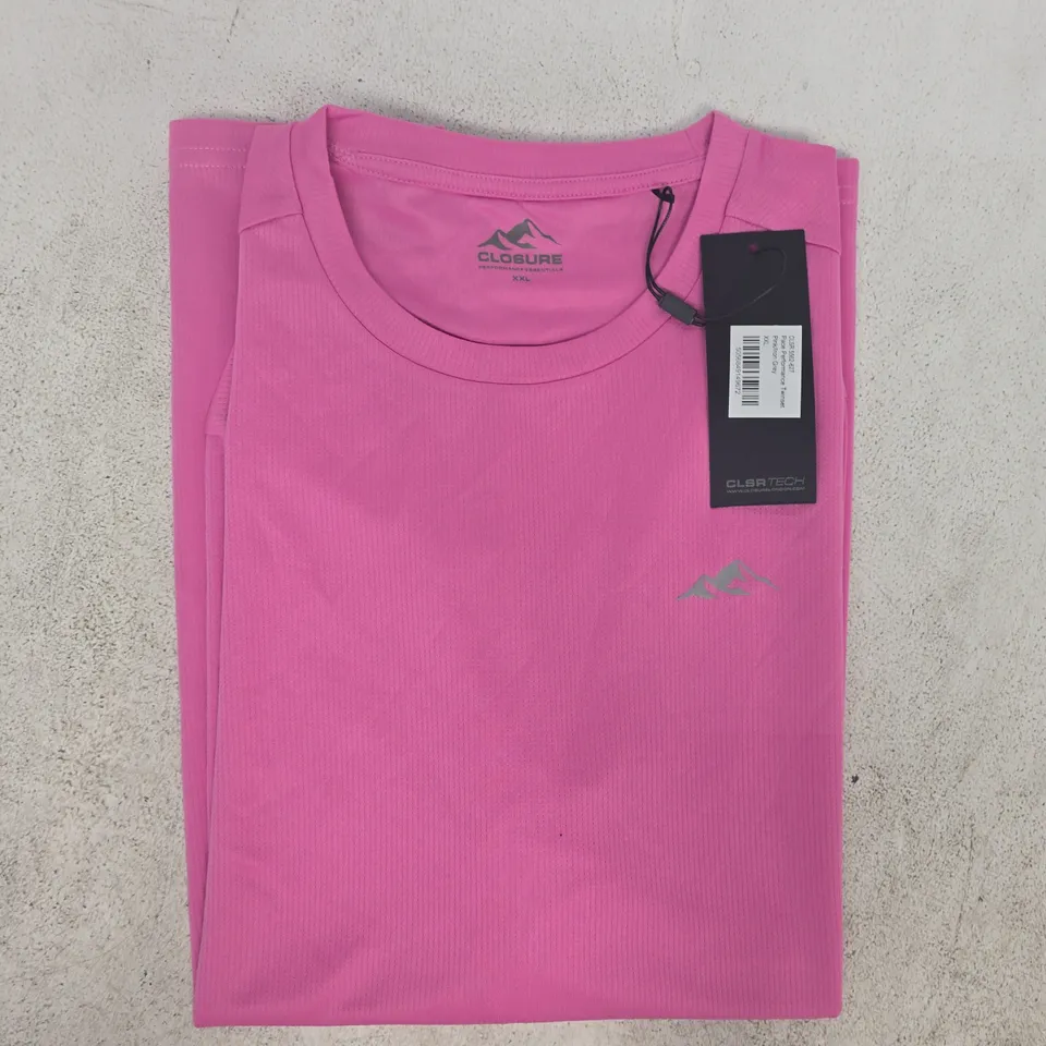 CLOSURE XXL PACE PERFORMANCE T-SHIRT IN PINK SIZE XXL