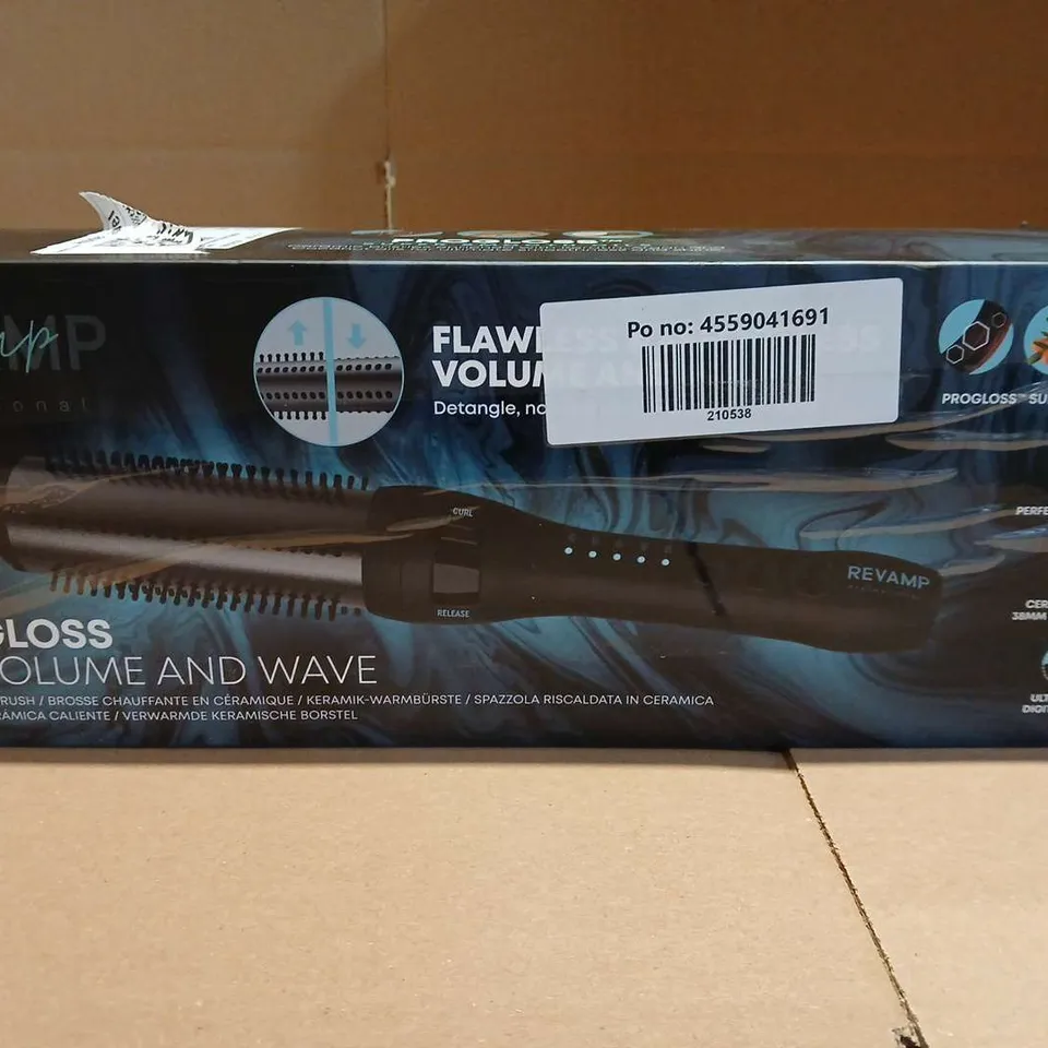 BOXED REVAMP PROGLOSS PERFECT FINISH CERAMIC CURL AND WAVE BRUSH BR-1500-EU