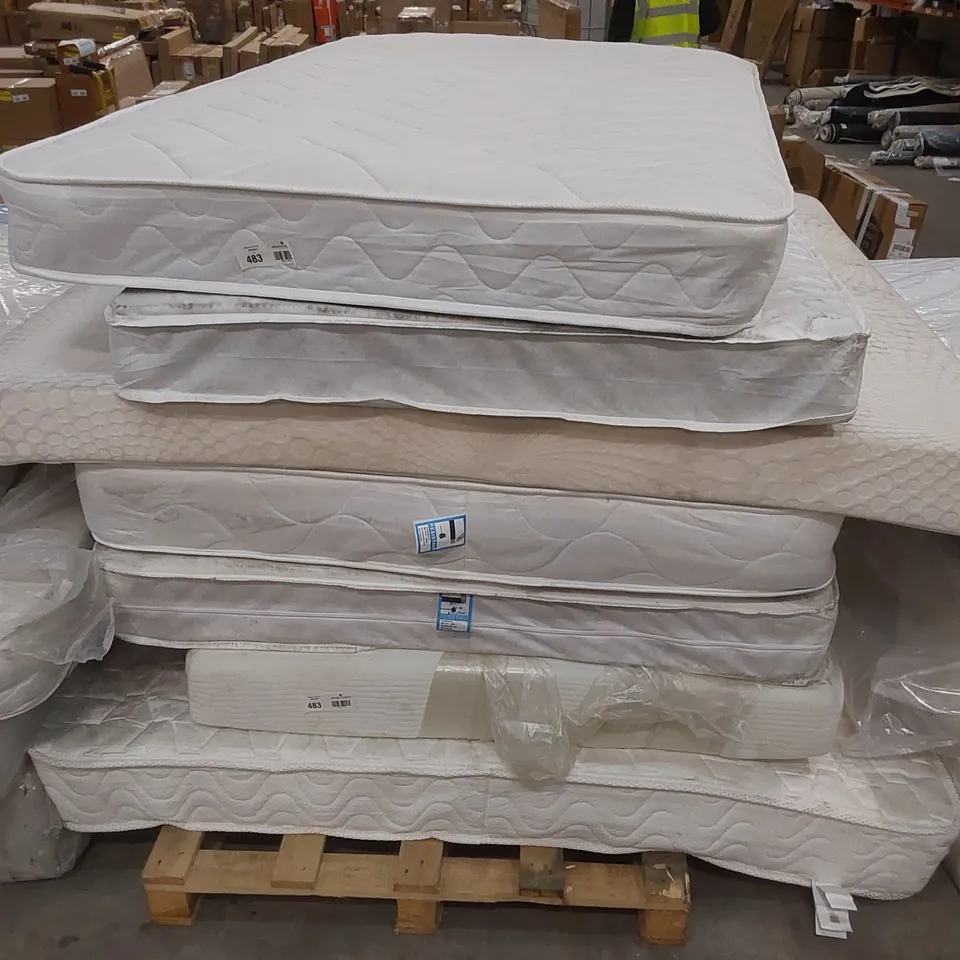APPROX 7 X ASSORTED MATTRESSES. SIZES, BRANDS AND CONDITIONS VARY
