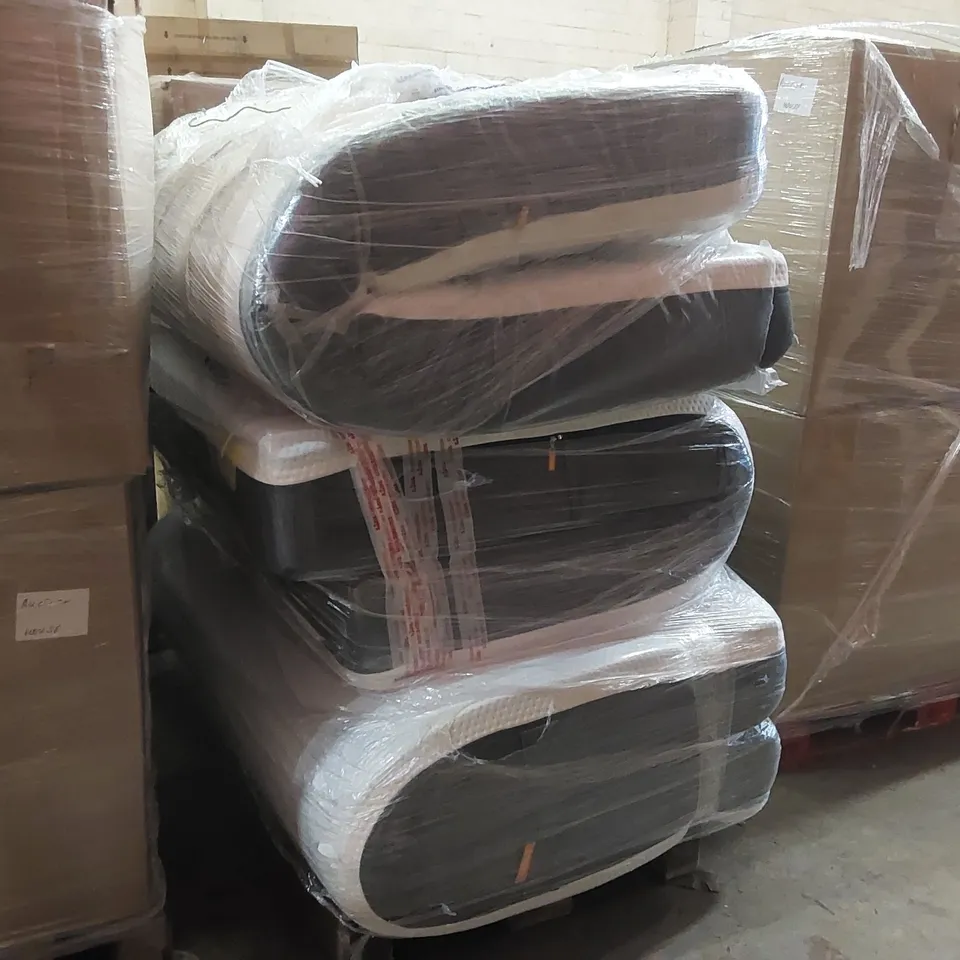 PALLET TO CONTAIN 3 X ASSORTED EMMA BRANDED MATTRESSES. SIZES AND CONDITIONS MAY VARY