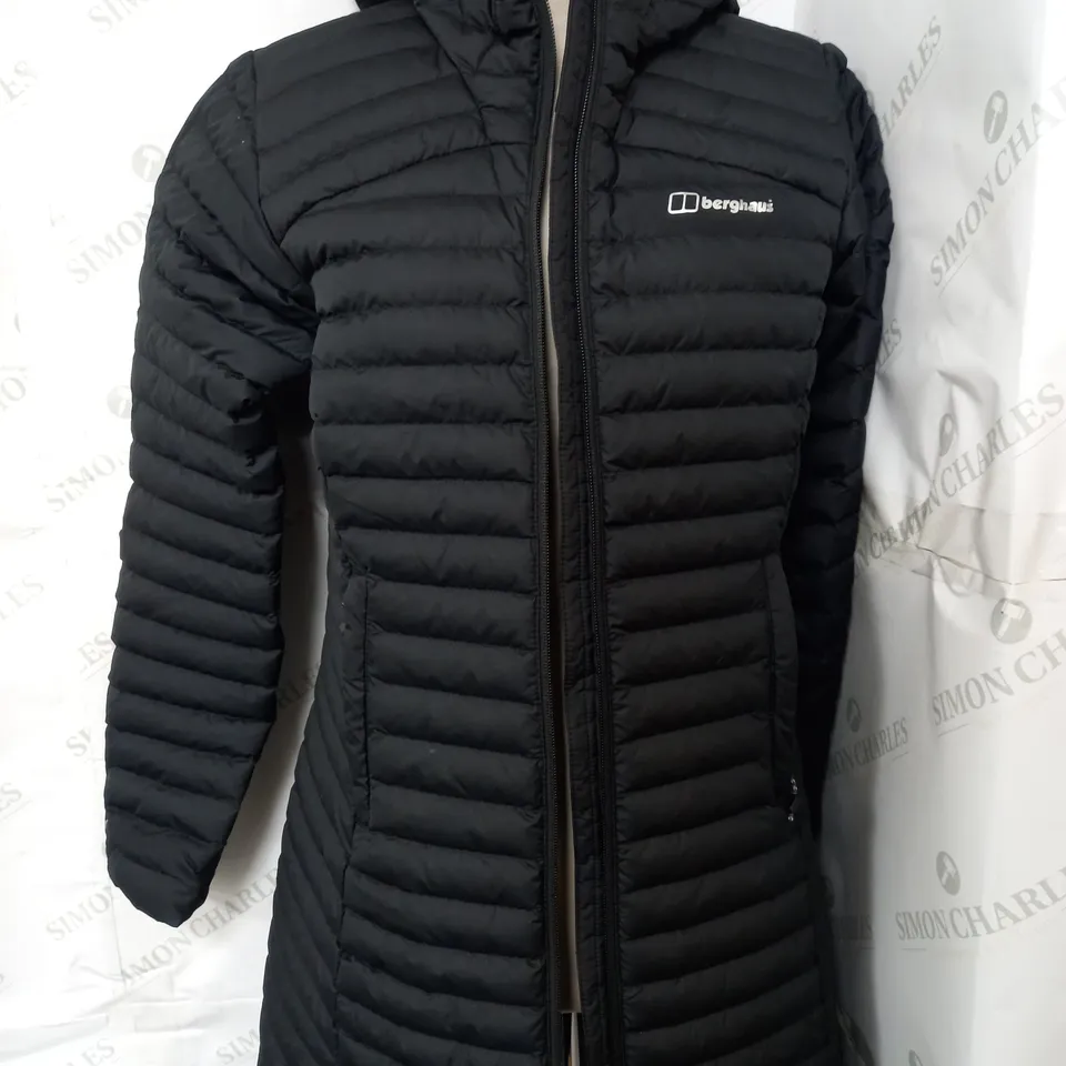 BERGHAUS BLACK LIGHTLY PADDED WOMENS COAT - UK 10