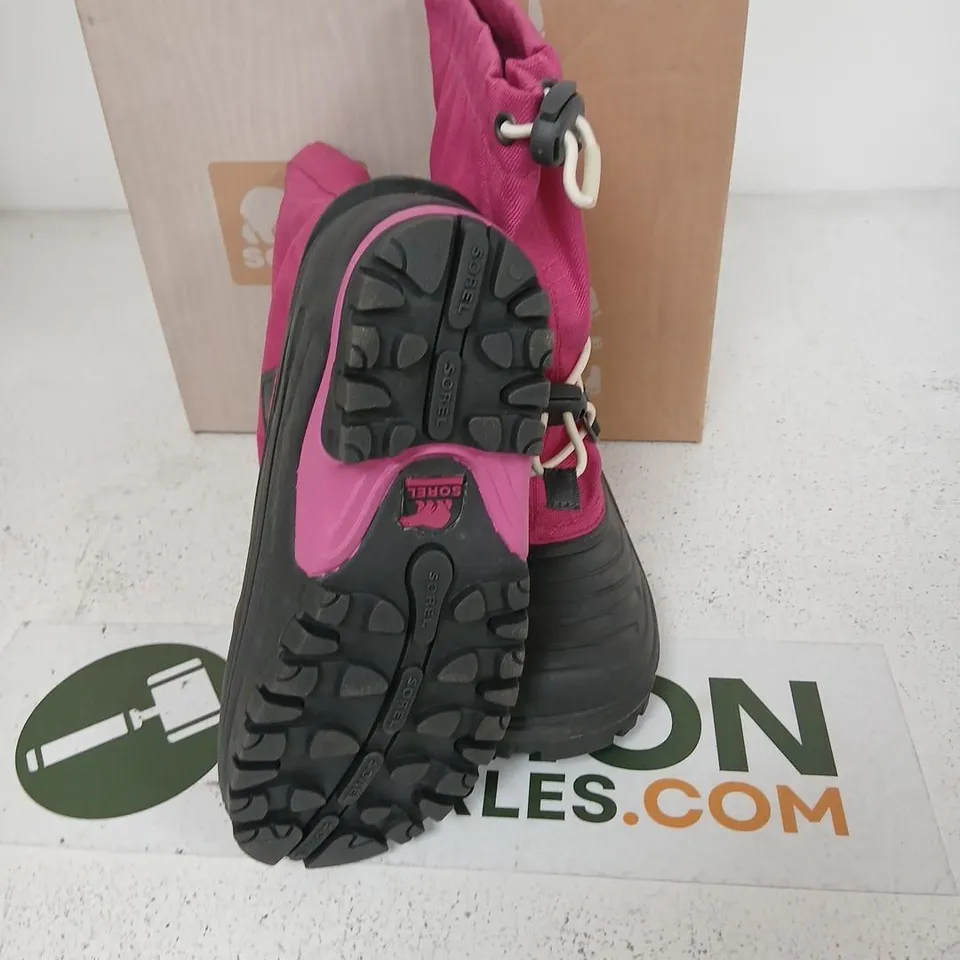 SOREL SUPER TROOPER CHILD SNOW BOOTS – PINK, UK 12.5 (EU 30 1/3)