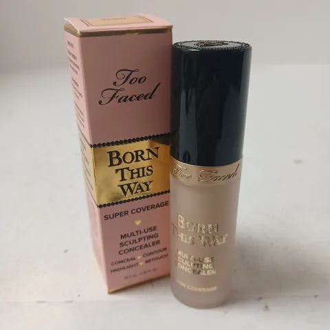 BOXED TOO FACED BORN THIS WAY SUPER COVERAGE MULTI-USE SCULPTING CONCEALER 13.5ML #SNOW 