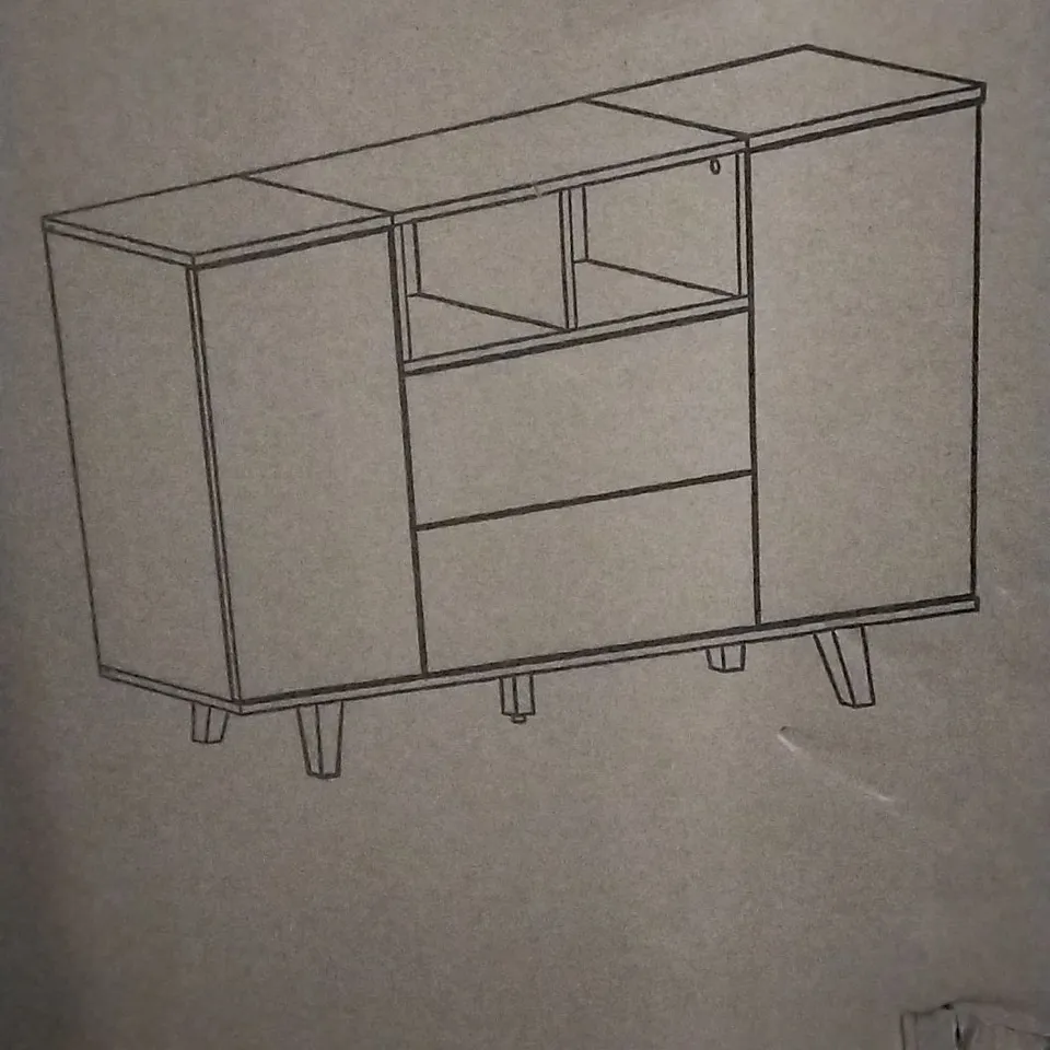 BOXED MODENA SIDEBOARD CONSOLE IN GREY -2 BOXES 