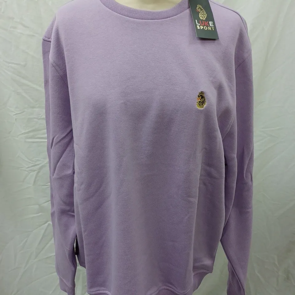 LUKE LONDON SPORT SWEATER, LAVENDER - SIZE XL
