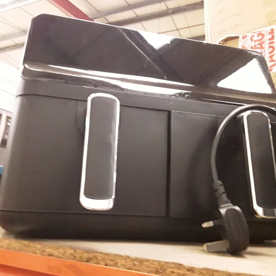 UNBOXED KEPLIN AIR FRYER WITH DUAL COOKING ZONES BLACK COLOUR