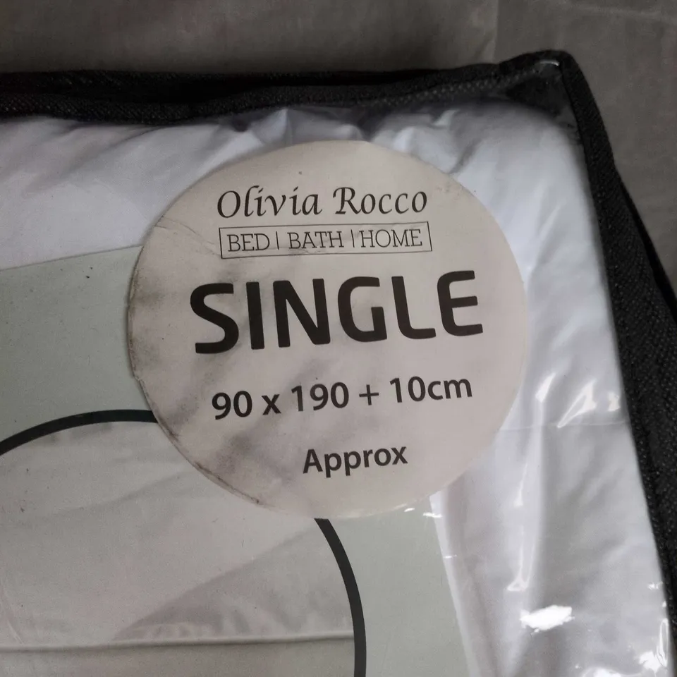 OLIVIA ROCCO ANTI-ALLERGY MATTRESS TOPPER – SINGLE 90 X 190 + 10 CM