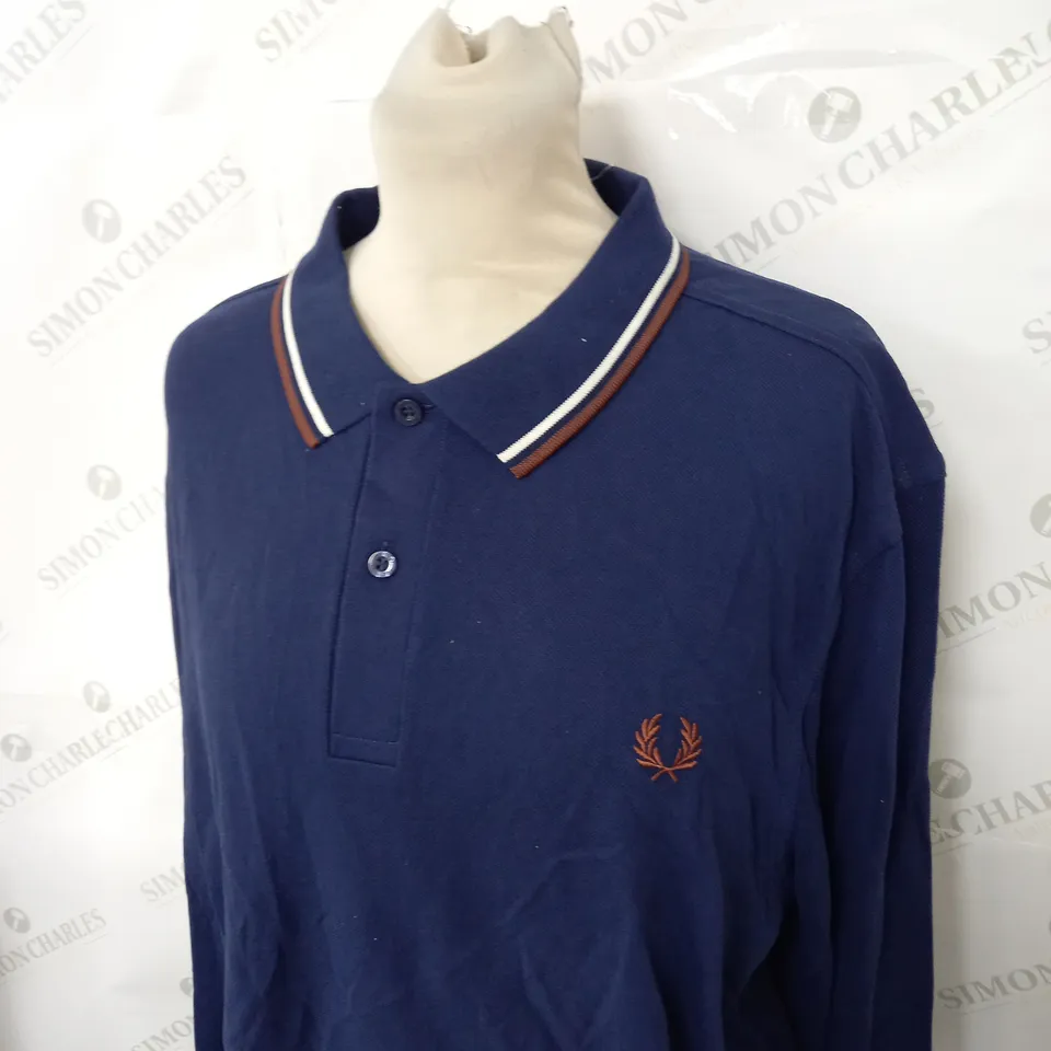 FRED PERRY LONG SLEEVED POLO SHIRT SIZE XL