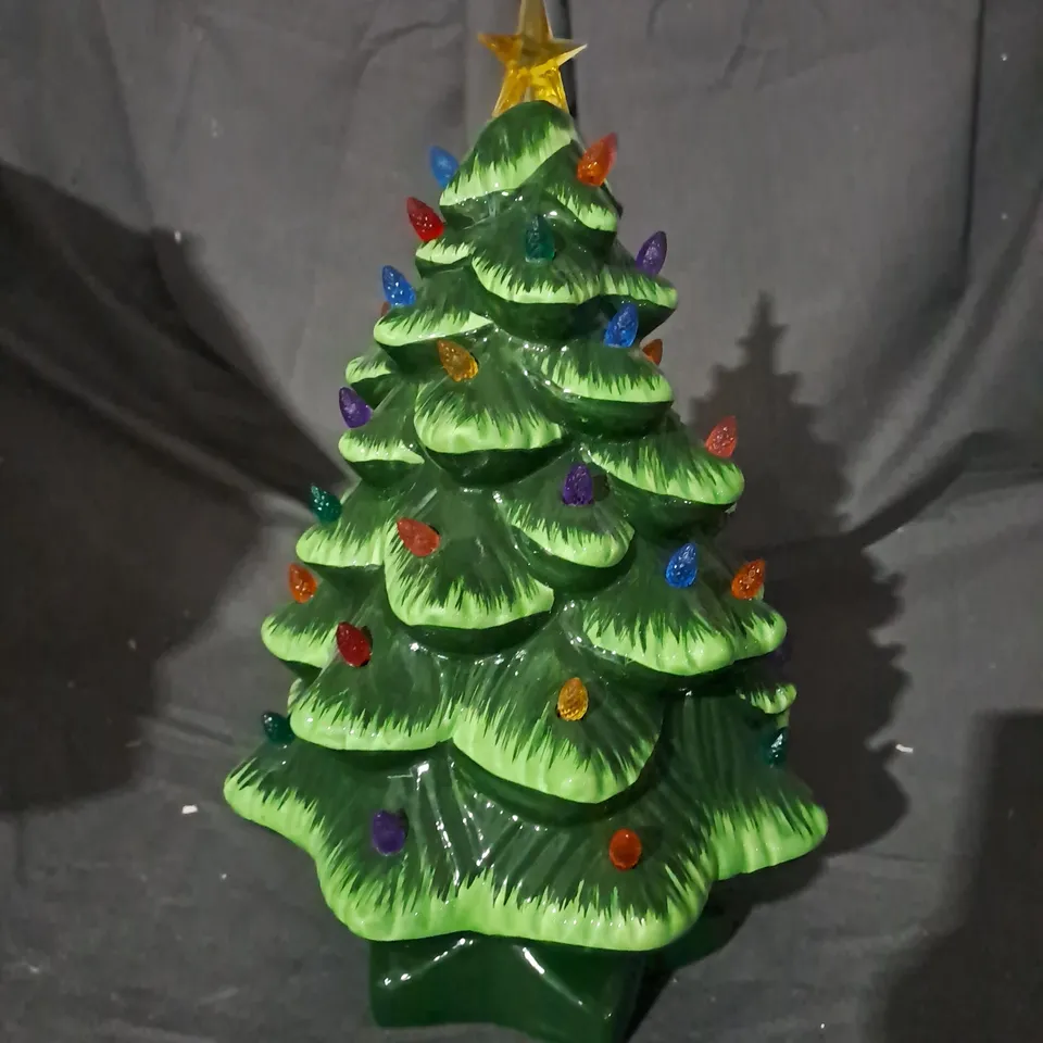 DECORATIVE FESTIVE LIGHT-UP TREE ORNAMENT