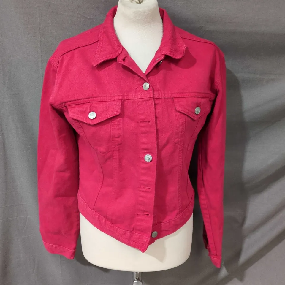 RI CLOTHING JEAN JACKET IN RED SIZE UK L