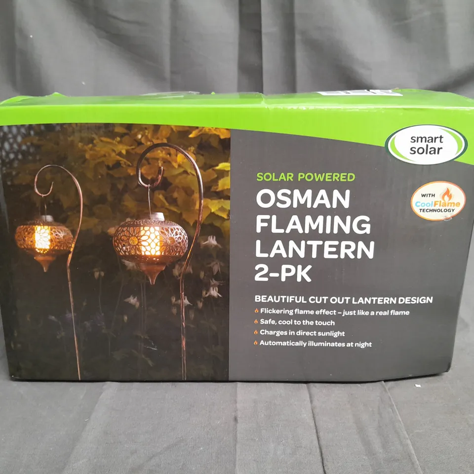 SMART SOLAR OSMAN SOLAR FLAMING LANTERN STAKE RRP £22.99