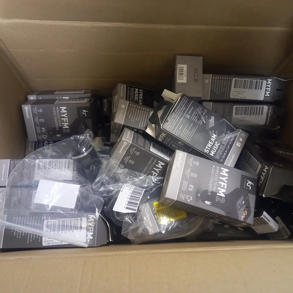 APPROXIMATELY 20 BOXED KITSOUND MYFM2 WIRELESS TO FM AUDIO CONVERTERS