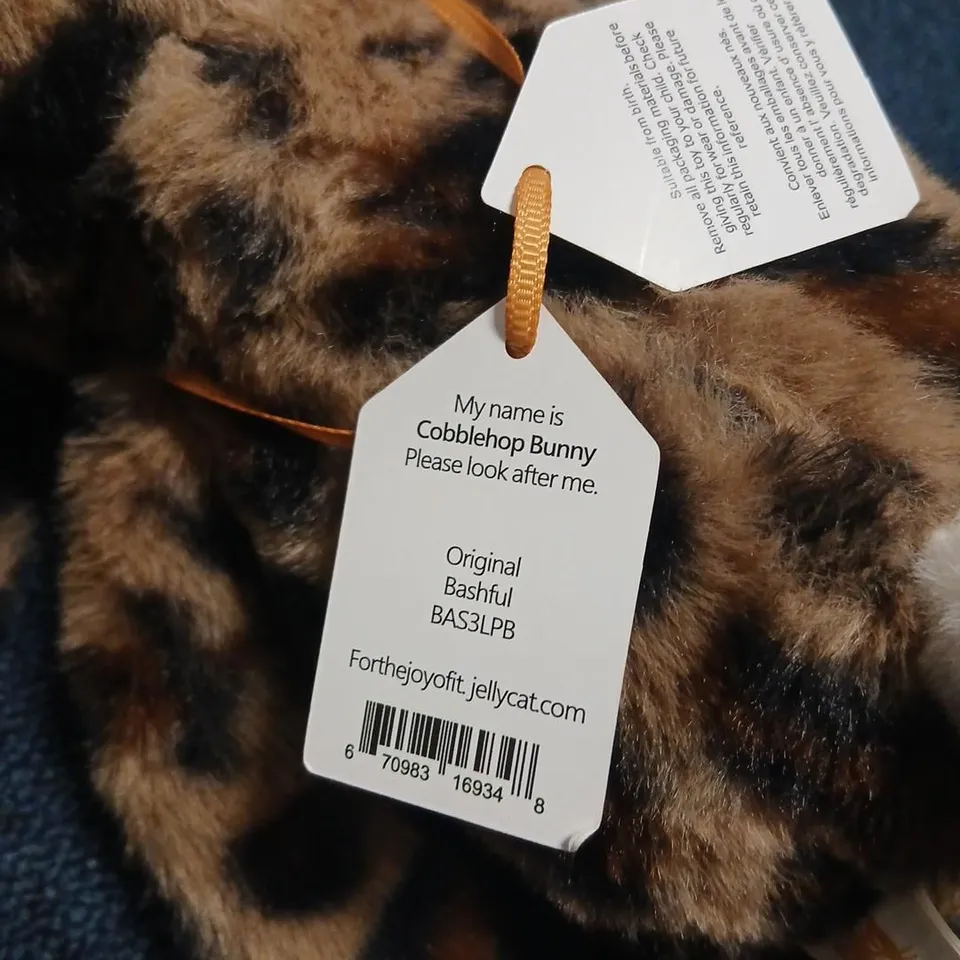 JELLYCAT COBBLEHOP BUNNY – LEOPARD PRINT PLUSH TOY