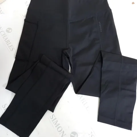 GYMKING INCLINE LEGGINGS IN BLACK - UK 12
