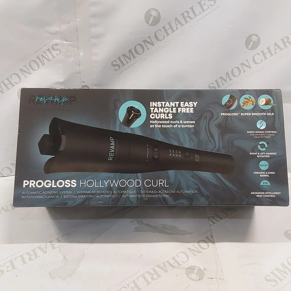 BOXED REVAMP HOLLYWOOD CURL AUTO-ROTATE CERAMIC CURLER RRP £89.99