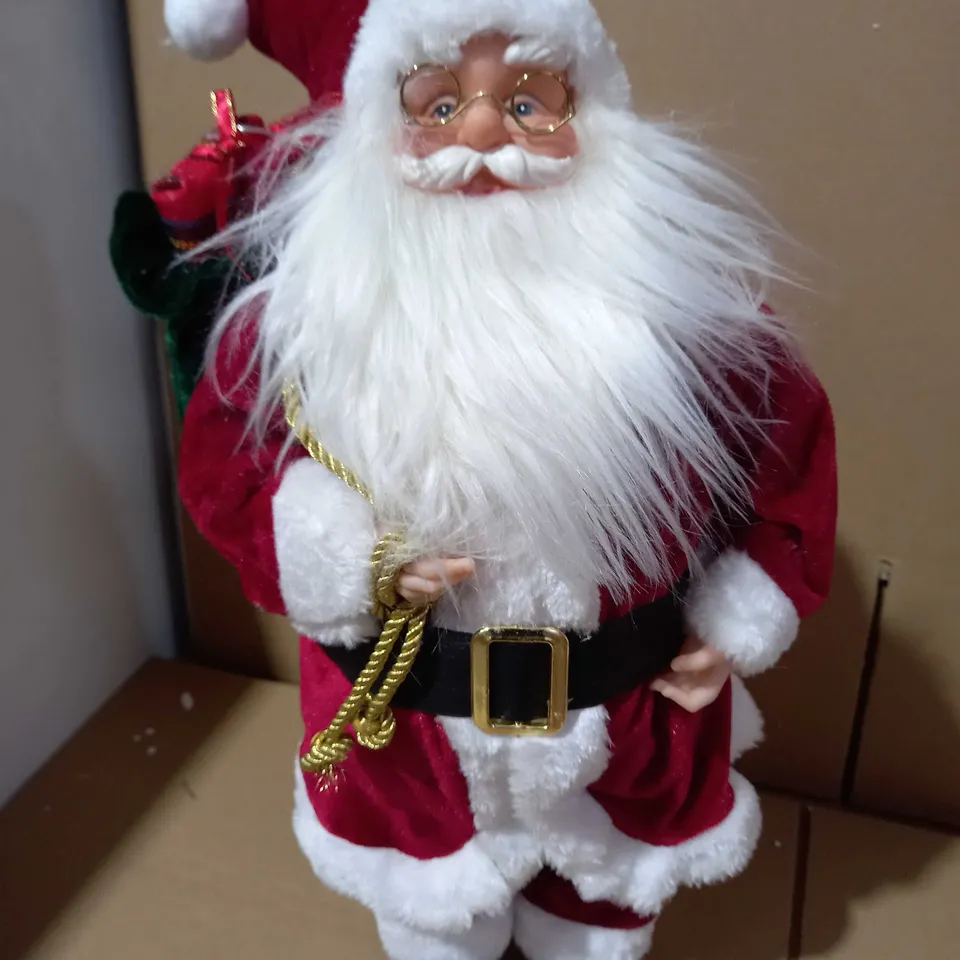 FESTIVE LIGHT UP TRADITIONAL STANDING SANTA - SMALL