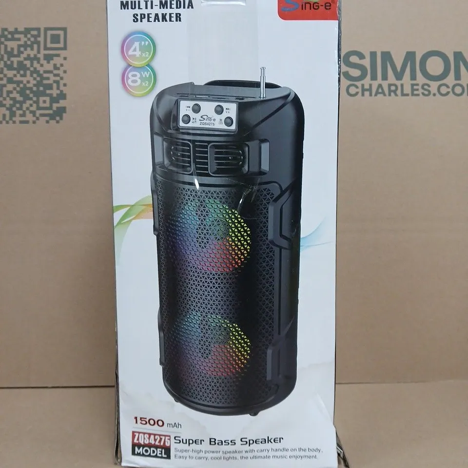 SING-E MULTI‑MEDIA PORTABLE SPEAKER