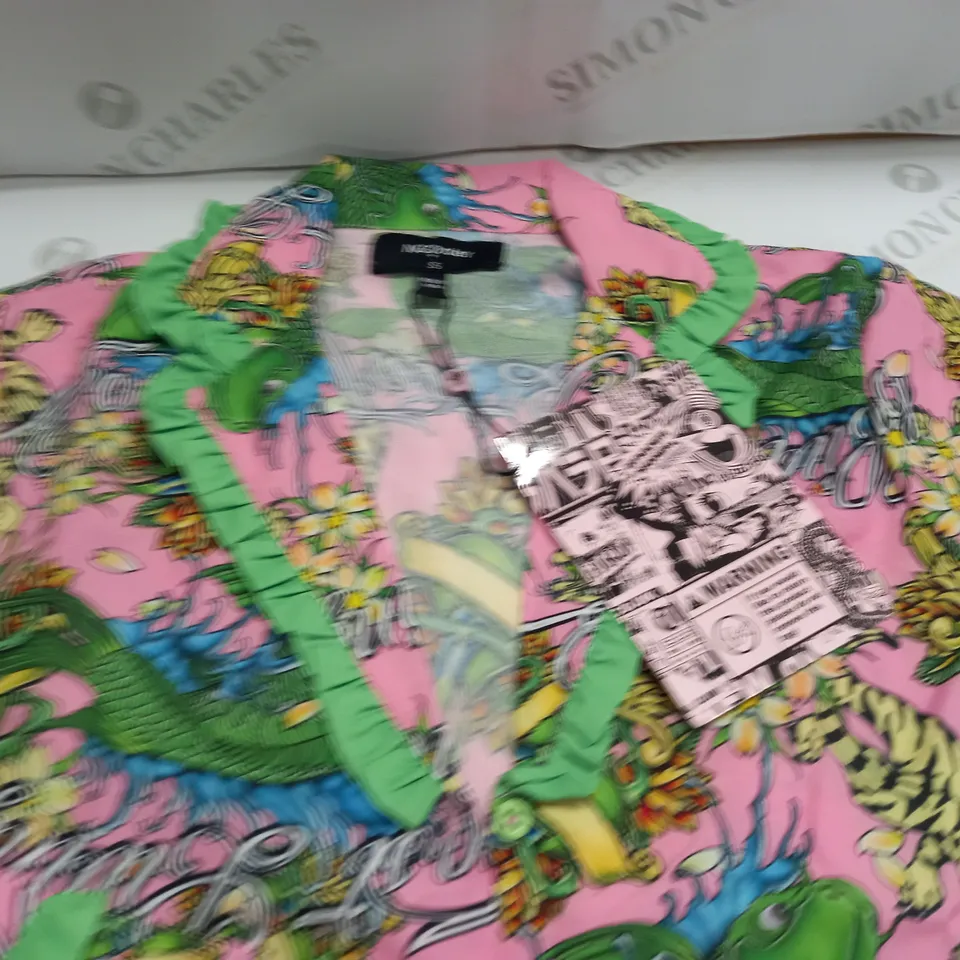 NEW GIRL ORDER TATTOO PRINTED REVERE AND SHORTS - S