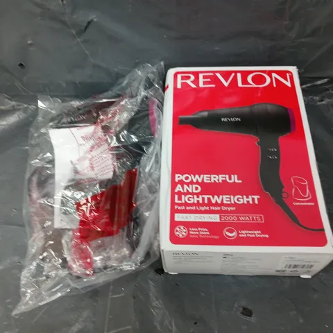 BOXED REVLON FAST AND LIGHT HAIR DRYER IN BLACK