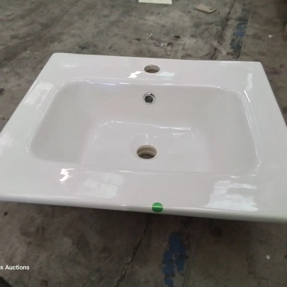 BOXED CANELLI CERAMIC SINGKE TAP VANITY BASIN WHITE 500 × 400mm