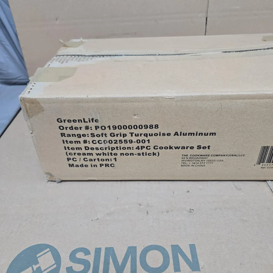 GREEN LIFE 2 GREEN SAUCE PANS WITH LIDS BOXED