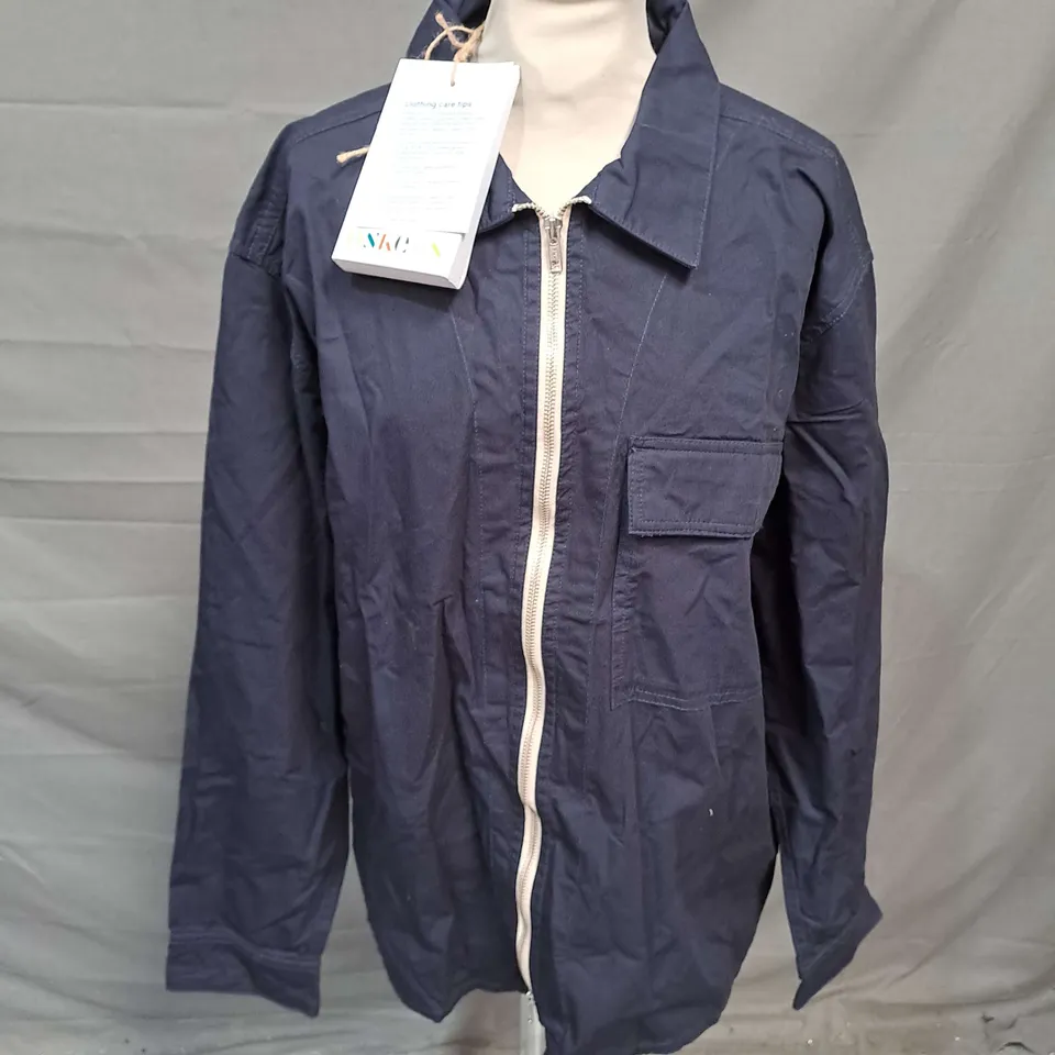 USKEES LIGHTWEIGHT ZIP-FRONT JACKET IN MIDNIGHT BLUE SIZE XL