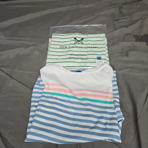 CREW CLOTHING COMPANY LOT OF 2 ASSORTED TEES SIZE 10