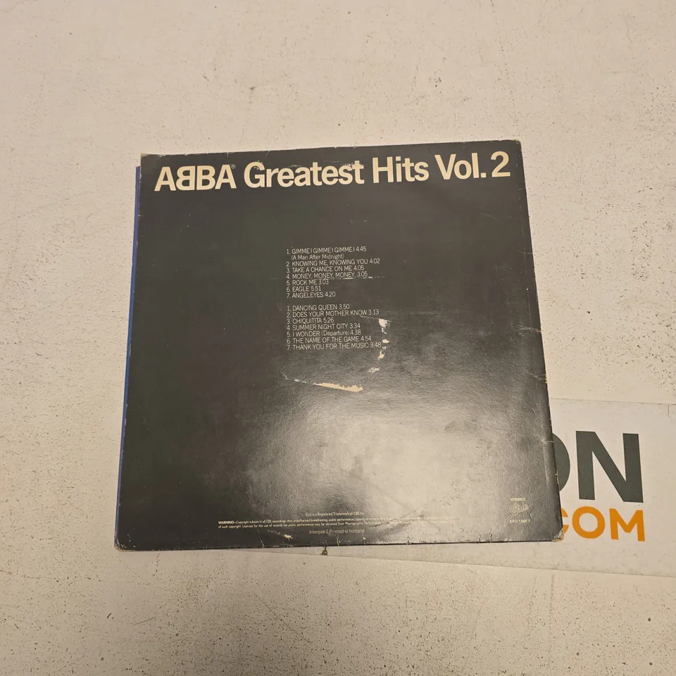 ABBA GREATEST HITS VOL. 2 – VINYL LP