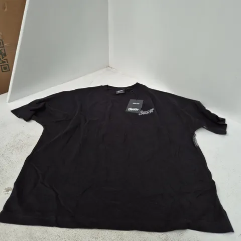 MEN'S BLACK BOXY FIT T-SHIRT – SIZE M (EU M, USA M, MEX 38)