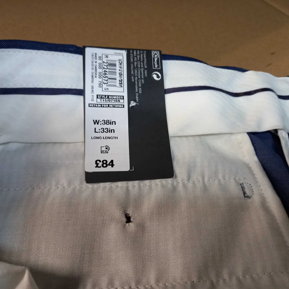 AUTOGRAPH TAILORED BLUE SUIT TROUSERS - SIZE W38/L33