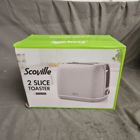 BOXED SCOVILLE 2-SLICE TEXTURED TOASTER IN GREY