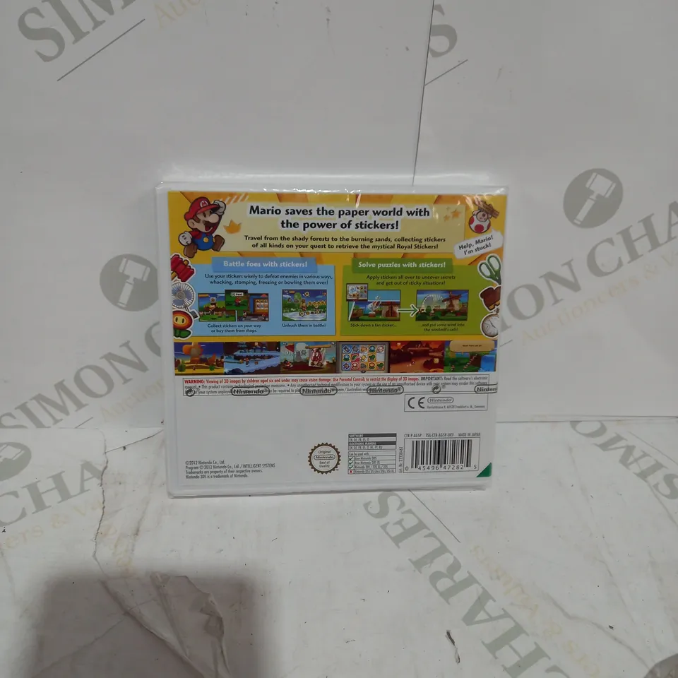 SEALED PAPER MARIO STICKER STAR ON NINTENDO 3DS