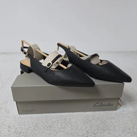 CLARKS SENSA15 SHINE WOMEN’S SHOES – BLACK, UK 6 (EU 39.5) – BOXED