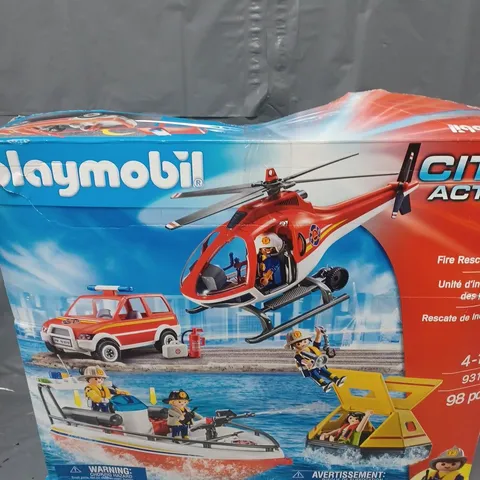 BOXED PLAYMOBIL FIRE RESCUE MISSION SET - COLLECTION ONLY 