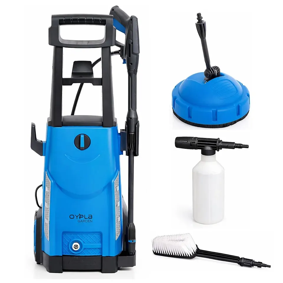 OYPLA 2400W 180BAR HIGH PRESSURE JET WASHER PATIO CLEANER AND ACCESSORIES