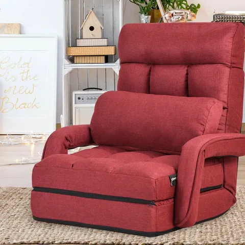 BOXED TURGAY PADDED ACCENT CHAIR - RED