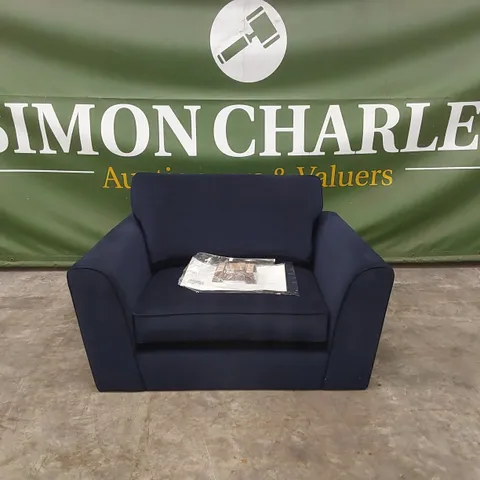 JACKSON VELVET SNUGGLE CHAIR - MIDNIGHT