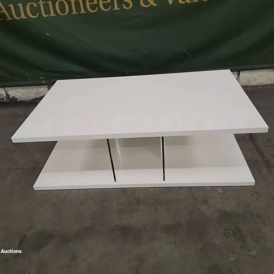 MILAN OCCASIONAL STYLISH MODERN CONSOLE/COFFEE TABLE IN GLOSS WHITE (1 ITEM)