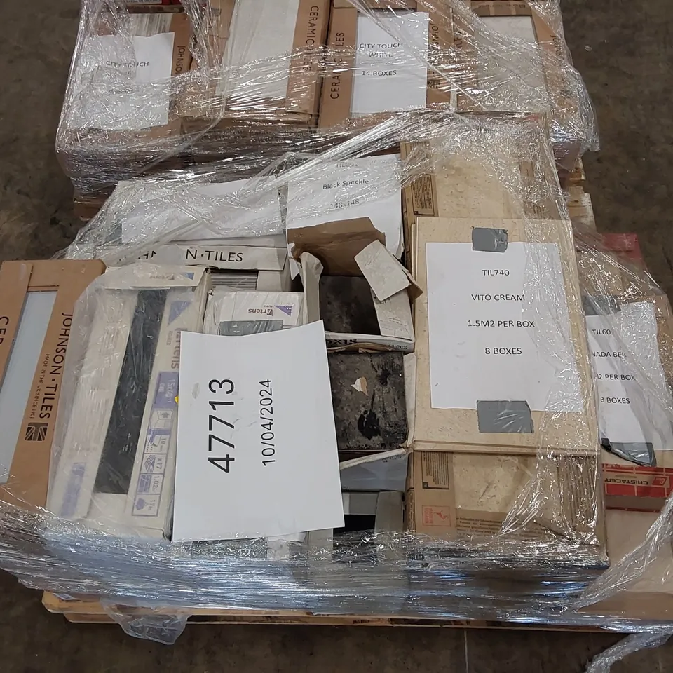 PALLET OF ASSORTED TILES TO INCLUDE;